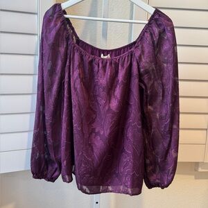 Maison & Belle.  Purple Women's Blouse. Size L